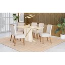 Ver imagem 3 de Mesa de Jantar Andy 160 C/ Vidro Off White - Henn