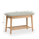 Ver imagem 2 de Banco Sapateira com Prateleira Ripada Liva 70 Cm X 36 Cm Tauari Verde