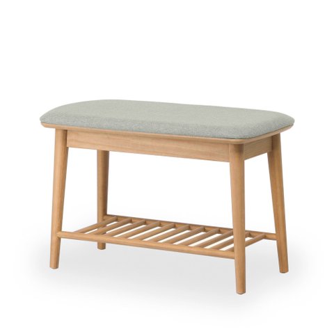 Banco Sapateira com Prateleira Ripada Liva 70 Cm X 36 Cm Tauari Verde
