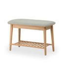 Ver imagem 3 de Banco Sapateira com Prateleira Ripada Liva 70 Cm X 36 Cm Tauari Verde