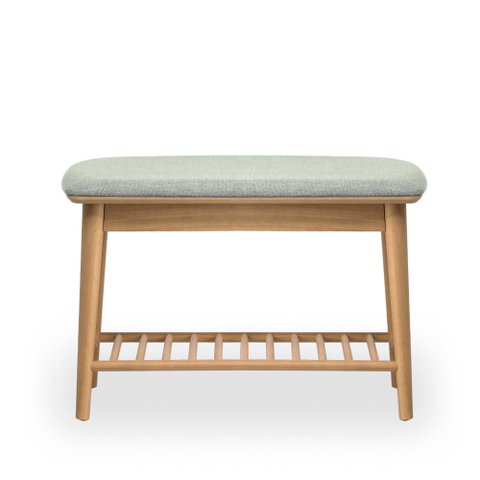 Banco Sapateira com Prateleira Ripada Liva 70 Cm X 36 Cm Tauari Verde