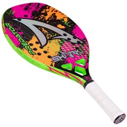 Raquete de Beach Tennis Shark Predator André Baran - Laranja/Rosa - 1