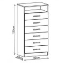 Ver imagem 3 de Cômoda Rack para Quarto Infantil 6 Gavetas 1 Nicho Maxi