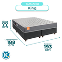 Ver imagem 3 de Cama + Box Cinza e Colchão D23 King - Pro Inducol