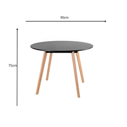 Conjunto Mesa Leda Cozinha Jantar Sala 90cm Redonda com Cadeiras Leda Estofadas 04 Unidades - 7