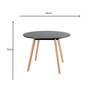 Conjunto Mesa Leda Cozinha Jantar Sala 90cm Redonda com Cadeiras Leda Estofadas 04 Unidades - 7