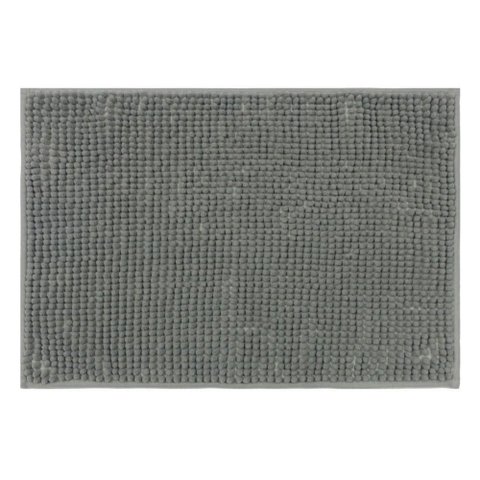 Tapete de Banheiro Chenille Cinza Escuro 60x40cm - Uzoo Tapete Chenille 60x40cm Cinza Escuro