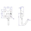 Ver imagem 2 de Gancho Rede Parafusar Bicromatizado Unidade Ref 30065 - Loth