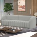 Ver imagem 2 de Sofá Decorativo Sala de Estar 292cm Adam 4 Lugares Veludo Cinza Claro G45 - Gran Belo Sofá Adam