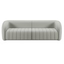 Ver imagem 1 de Sofá Decorativo Sala de Estar 292cm Adam 4 Lugares Veludo Cinza Claro G45 - Gran Belo Sofá Adam
