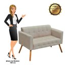 Ver imagem 4 de Conjunto Sofá Retrô 2 Lugares e 1 Poltrona Elisa Suede Bege - D'Rossi