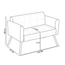 Ver imagem 6 de Conjunto Sofá Retrô 2 Lugares e 1 Poltrona Elisa Suede Marrom - D'Rossi