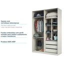 Ver imagem 3 de Guarda Roupa 159,2cm 3 Gavetas Maleiro E Nichos Legno Crema