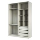 Ver imagem 5 de Guarda Roupa 159,2cm 3 Gavetas Maleiro E Nichos Legno Crema