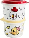 Ver imagem 3 de Tupperware Kit 2 Peças Potes Fazendinha Galinha E Patinha 1,1L Kit 2 Peças Potes Fazendinha Galinha