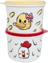 Ver imagem 2 de Tupperware Kit 2 Peças Potes Fazendinha Galinha E Patinha 1,1L Kit 2 Peças Potes Fazendinha Galinha