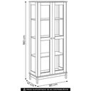 Ver imagem 6 de Cristaleira Vitalis 2 Portas 3 Prateleiras Madeira Maciça com Gaveta Marrom 80cm Mpozenato