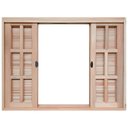 Ver imagem 2 de Janela de Madeira Veneziana de Correr Reto Eucalipto Bat de 14 Cm Linha Pop-1.20(l)x1.00(a)