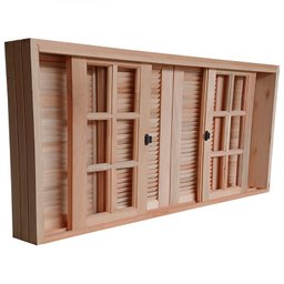 Janela de Madeira Veneziana de Correr Reto Eucalipto Bat de 14 Cm Linha Pop-1.20(l)x1.00(a) - 7