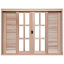 Ver imagem 6 de Janela de Madeira Veneziana de Correr Reto Eucalipto Bat de 14 Cm Linha Pop-1.20(l)x1.00(a)