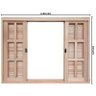 Janela de Madeira Veneziana de Correr Reto Eucalipto Bat de 14 Cm Linha Pop-1.20(l)x1.00(a) - 10