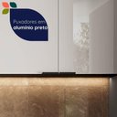 Ver mais imagens de Armário Aéreo Lumina 120cm 3 Portas MDP Dobrável Cinza Telasul