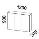 Ver imagem 7 de Armário Aéreo Lumina 120cm 3 Portas MDP Dobrável Cinza Telasul