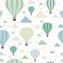 Ver imagem 3 de Papel de Parede Infantil - Balões 2 Arte Destaque 2 Metros