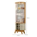 Ver imagem 5 de Estante Home Theater com Bancada Suspensa Milo com Cristaleira Marina Cumaru Opala - Madetec