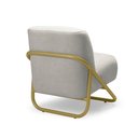 Ver imagem 6 de Poltrona Sala Decorativa Industrial Dourado Martina Bouclê Cinza K01 - D’Rossi