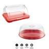 Kit Porta Pão Premium com tampa + Boleira com tampa UZ-K044 UZ Utilidades Vermelho - 5