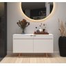 Balcão Buffet Sala de Jantar com 3 portas Luxo Classic Estilo Retrô Branco AJL STORE BALCÃO - 1