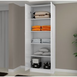 Armário Multiuso 2 Portas e 4 Prateleiras Milão - 4 Armário Multiuso 2 Portas e 4 Prateleiras Milão - 4