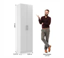 Ver imagem 5 de Armário Multiuso 2 Portas e 4 Prateleiras Milão Branco