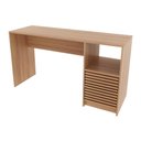 Ver imagem 5 de Escrivaninha/Mesa Escritório 135,8cm 2 Gavetas e Nicho Multimóveis CR25262 Amêndoa