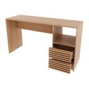 Ver imagem 4 de Escrivaninha/Mesa Escritório 135,8cm 2 Gavetas e Nicho Multimóveis CR25262 Amêndoa