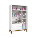 Ver imagem 5 de Quarto de Bebê Berço Evolution + Guarda Roupa 3 Portas + Cômoda Sapateira Elfe Branco com Colchão