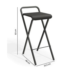 Conjunto Bancada Gourmet Industrial com 2 Banquetas Alta Dakar Preto Kappesberg - 5