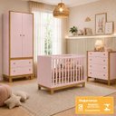 Ver imagem 2 de Kit de Guarda Roupa 5055 com Comoda Flora 5135 e Berço 4315
