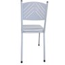 Kit 6 Cadeira Cozinha Jantar Metal Tubular Almofadada Medcombo Branco Estrutura Branca com Assento B - 7
