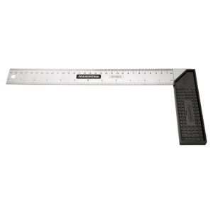 Esquadro 25 CM em Aço Temperado com Cabo Injetado - Tramontina 43170010