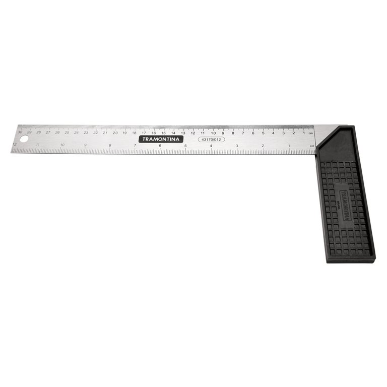 Esquadro 25 CM em Aço Temperado com Cabo Injetado - Tramontina 43170010