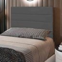 Ver imagem 1 de Cabeceira Paris Box Solteiro 90cm - Suede Cinza