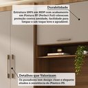 Ver imagem 6 de Quarto Modulado Solteiro com Guarda-roupas Maleiro e Cabeceira Paris Master Luciane Móveis