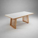 Ver imagem 1 de Mesa de Jantar em Vidro 2,20m X 1,10m Belvedere - Gold Salas