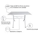 Ver mais imagens de Jogo de Mesa Branca 120 com 4 Cadeiras Iso Azul para Refeitório Restaurante