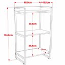 Ver imagem 7 de Kit Mesa Cavalete 135cm com Estante 3 Prateleiras Estilo Industrial Form Preto Onix - Lyam Decor