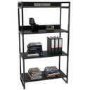 Ver imagem 5 de Kit Mesa Cavalete 150 cm com Estante 4 Prateleiras Estilo Industrial Form Preto Onix - Lyam Decor