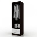 Ver imagem 2 de Guarda-Roupa Solteiro 2 Portas 2 Gavetas Maxi Evidência Móveis