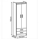 Ver imagem 3 de Guarda-Roupa Solteiro 2 Portas 2 Gavetas Maxi Evidência Móveis